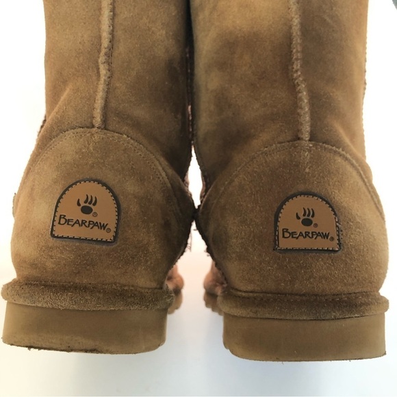 Bearpaw Women's Elle Short Mid-Calf Sheepskin Wool Blend Suede Boots Size 9 - Picture 13 of 13